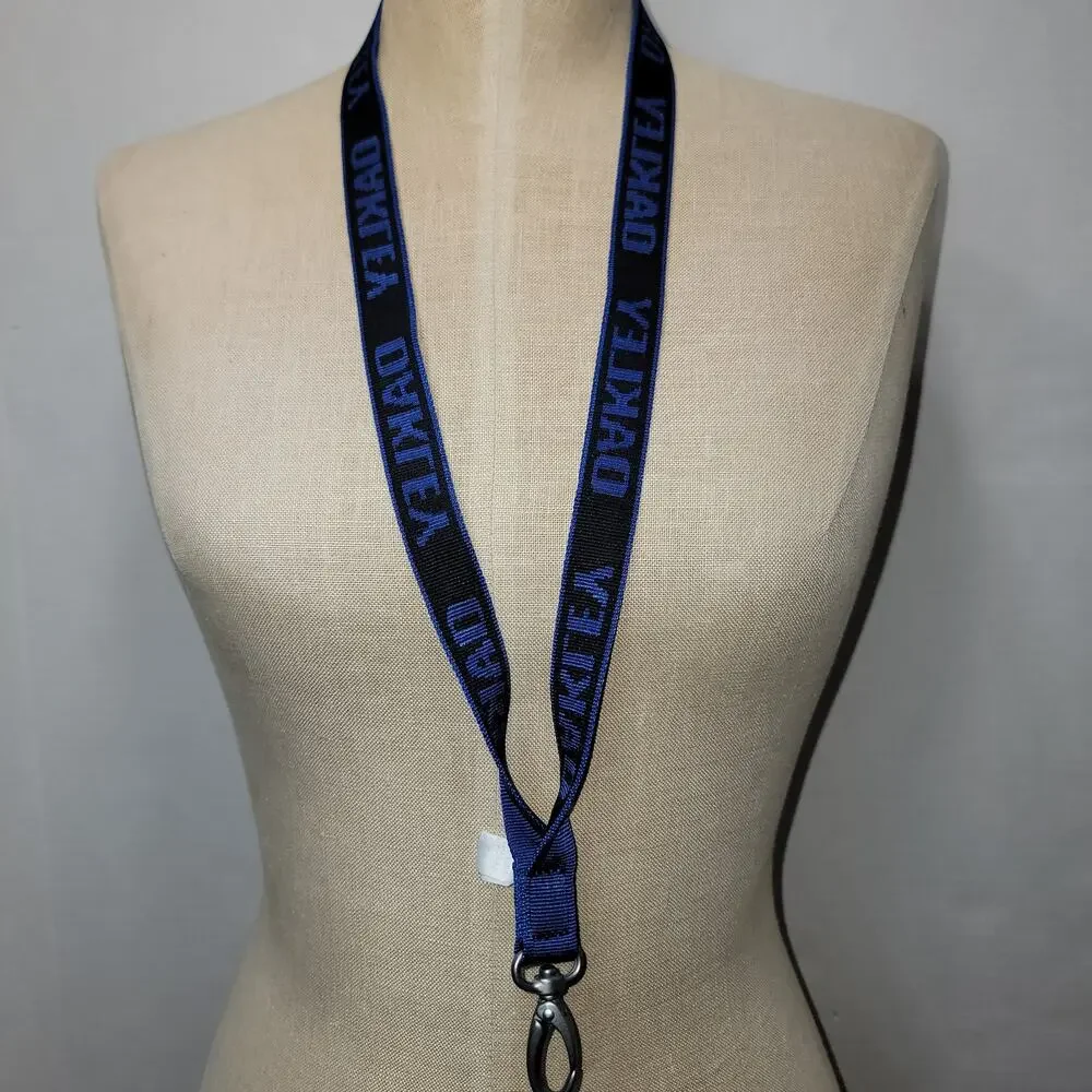 Oakley Blue & Black Lanyard w/ Clip